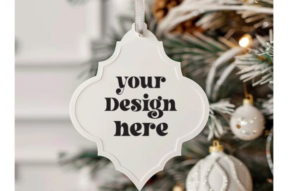 Arabesque Tile Christmas White Mockup 2: Graphics & Product Mockups