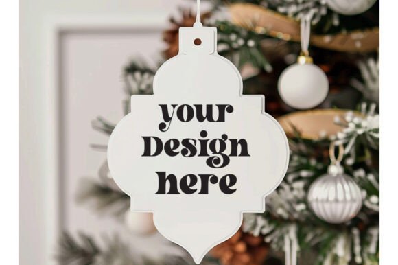 Arabesque Tile Christmas White Mockup 5: Graphics & Product Mockups