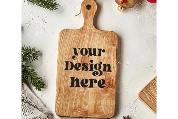 Christmas Cutting Board Mockup 1: Essential Graphics for Product Mockups