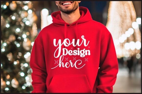 Christmas Hoodie Men Mockup 69: Graphics & Product Mockups