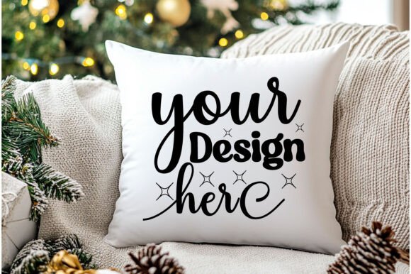 Christmas Pillow Mockup 15: Premium Graphics for Product Mockups