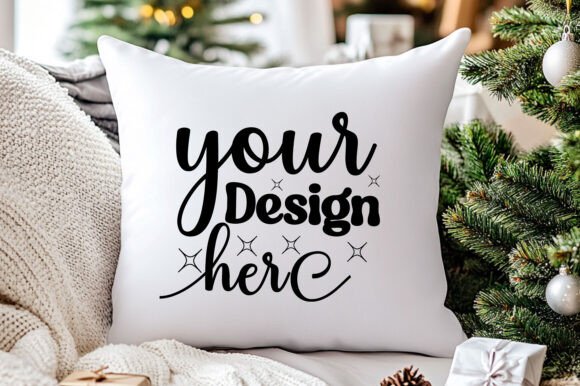 Christmas Pillow Mockup 209: Essential Graphics for Product Mockups