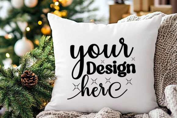 Christmas Pillow Mockup 21: Graphics for Product Mockups