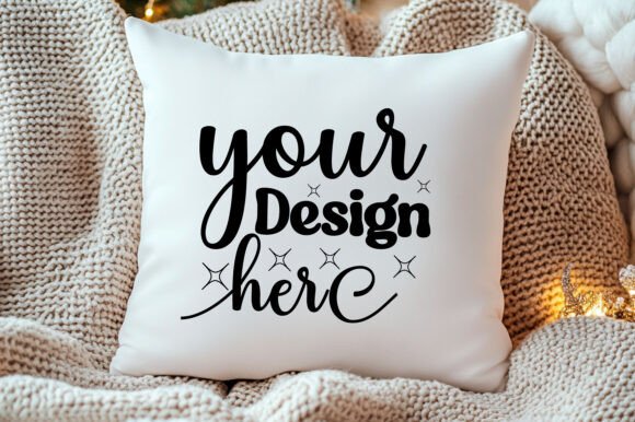 Christmas Pillow Mockup 219: Essential Graphics for Product Mockups