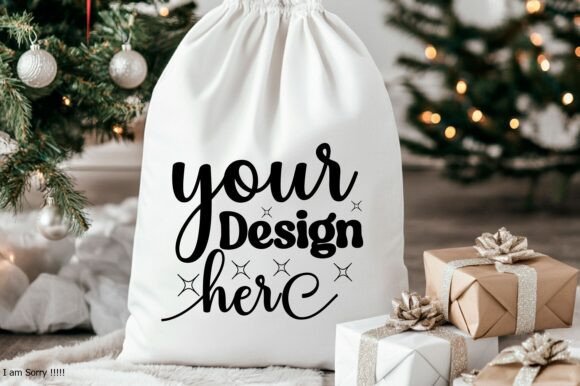 Christmas Santa Sack Mockup Jpg 116: Graphics & Product Mockups