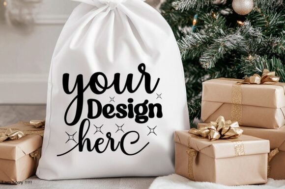 Christmas Santa Sack Mockup Jpg 124: Graphics & Product Mockups