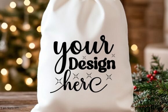 Christmas Santa Sack Mockup Jpg 2: Graphics & Product Mockups