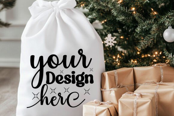 Christmas Santa Sack Mockup Jpg 39: Graphics & Product Mockups