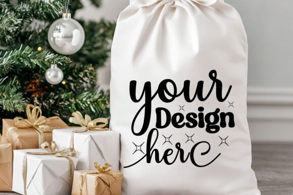 Christmas Santa Sack Mockup Jpg 97: Graphics & Product Mockups