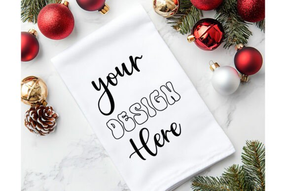 Christmas Towel Mockup 18: Graphics for Product Mockups