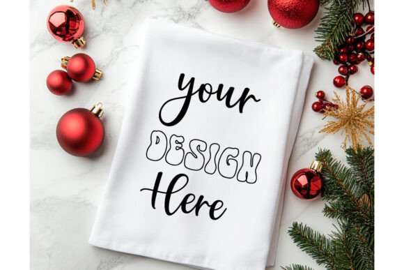 Christmas Towel Mockup 2: Premium Graphics & Product Mockups