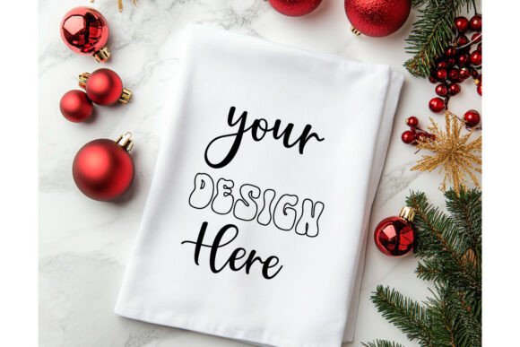 Christmas Towel Mockup 26: Essential Graphics & Product Mockups