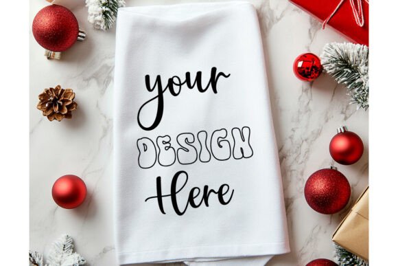 Christmas Towel Mockup 55: Graphics & Product Mockups