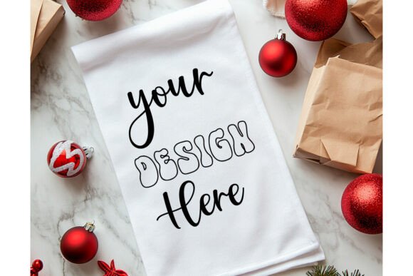 Christmas Towel Mockup 57: Essential Graphics for Product Mockups