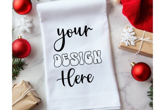 Christmas Towel Mockup 58: Essential Graphics for Product Mockups