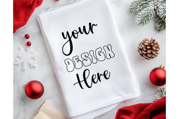 Christmas Towel Mockup 64: Premium Graphics & Product Mockups