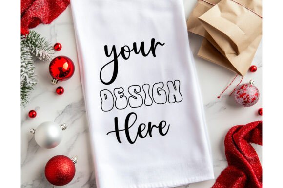 Christmas Towel Mockup 71: Essential Graphics for Product Mockups