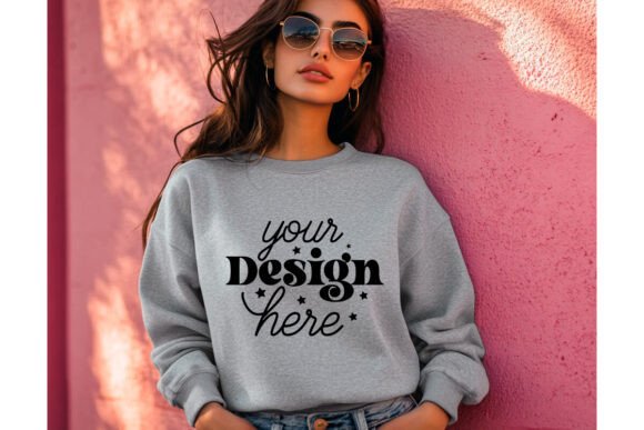 Gildan 18000 Ash Mockup 15: Premium Graphics