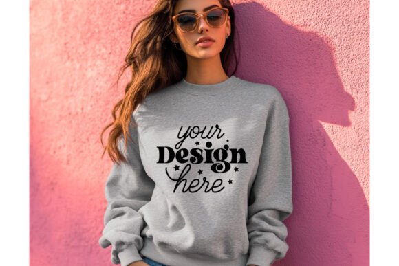 Gildan 18000 Ash Mockup 19: Graphics for Product Mockups