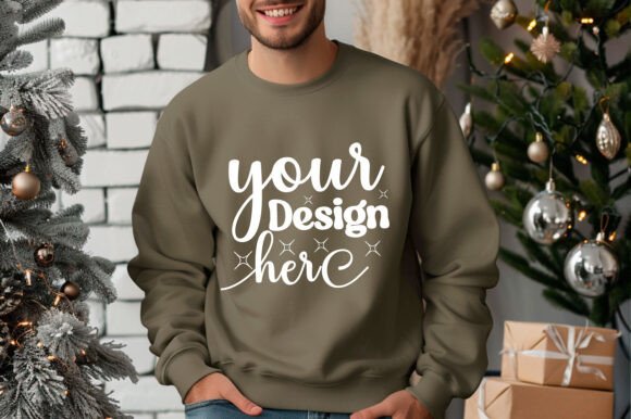 Gildan 18000 Christmas Men Mockup 104: Graphics & Product Mockups