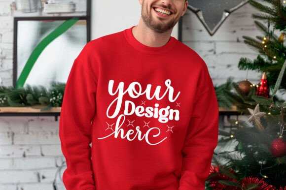 Gildan 18000 Christmas Men Mockup 163: Graphics & Product Mockups