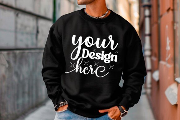 Gildan 18000 Christmas Men Mockup 177: Premium Graphics