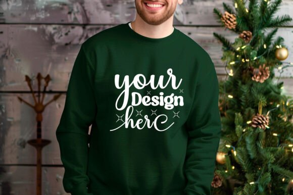Gildan 18000 Christmas Men Mockup 2: Graphics & Product Mockups