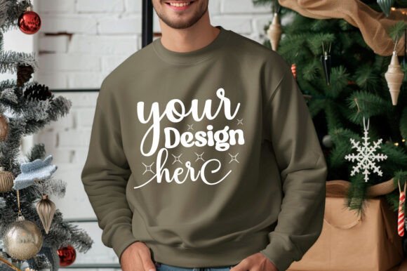 Gildan 18000 Christmas Mockup: Graphics & Product Mockups