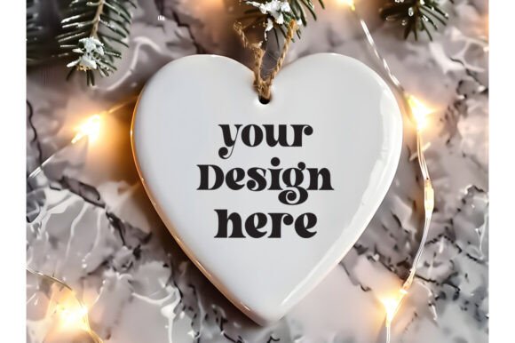 Heart Shape Ornament Mockup 7: Graphics & Product Mockups