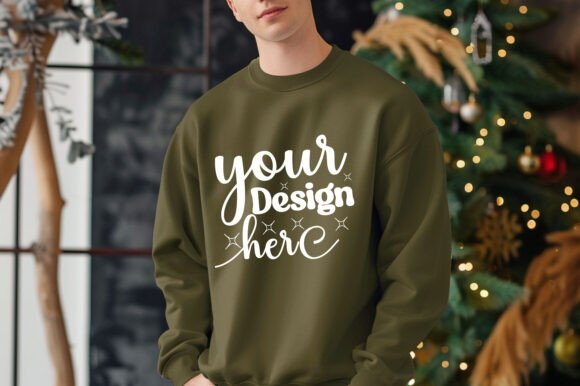 Review: Gildan 18000 Christmas Men Mockup 95 for Embroidery