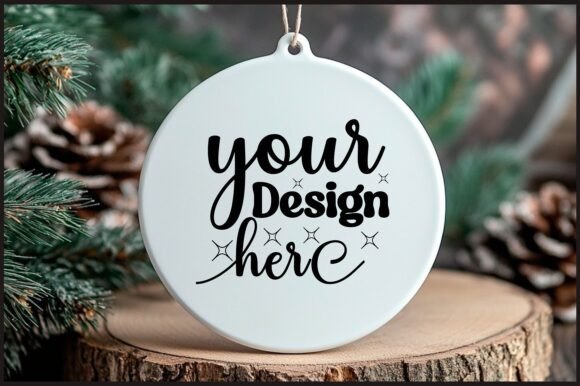 Round Christmas Ornament Mockup 123: Premium Graphics for Product Mockups