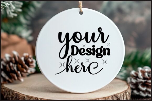 Round Christmas Ornament Mockup 127: Graphics & Product Mockups