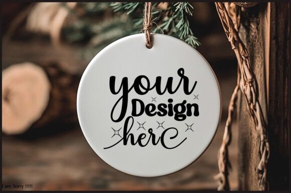 Round Christmas Ornament Mockup 141: Graphics & Product Mockups