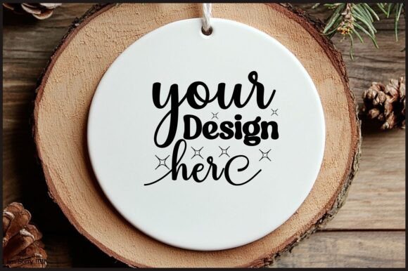 Round Christmas Ornament Mockup 147: Essential Graphics & Product Mockups