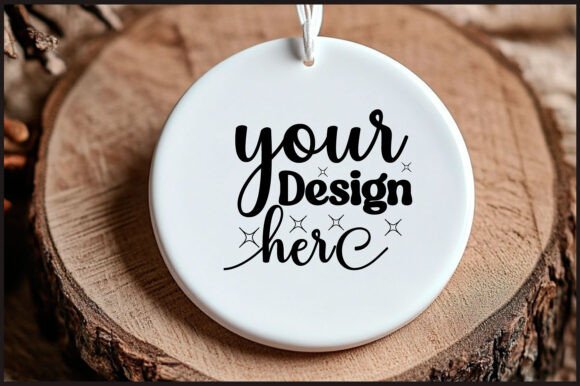 Round Christmas Ornament Mockup 153: Graphics & Mockups