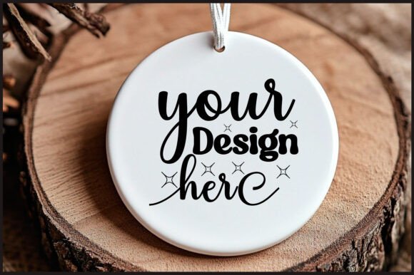 Round Christmas Ornament Mockup 155: Graphics for Product Mockups
