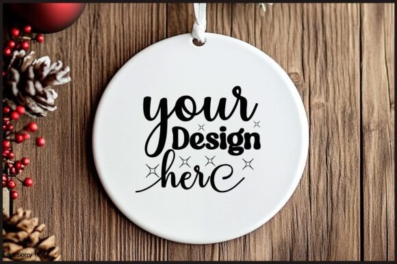 Round Christmas Ornament Mockup 24: Graphics & Product Mockups