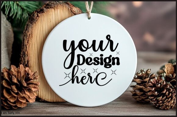 Round Christmas Ornament Mockup 26: Graphics & Product Mockups
