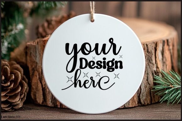 Round Christmas Ornament Mockup 36: Graphics & Product Mockups