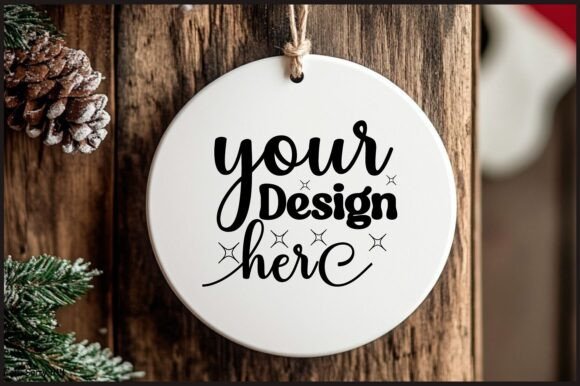 Round Christmas Ornament Mockup 42: Graphics & Product Mockups